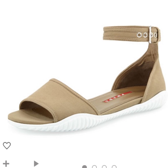 Prada Gabardine Flat Sandal, Khaki size 39.5 - Picture 3 of 16